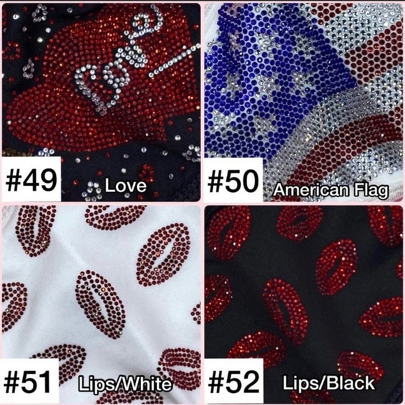 ✨#3 BLACK/RED✨Crystal Bling Face Mask - Picture 14 of 14